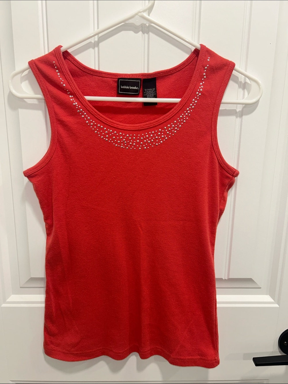 Bobbie Brooks reddish pink Tank Top with Rhinestone Detail